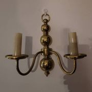 Paire d'appliques en laiton