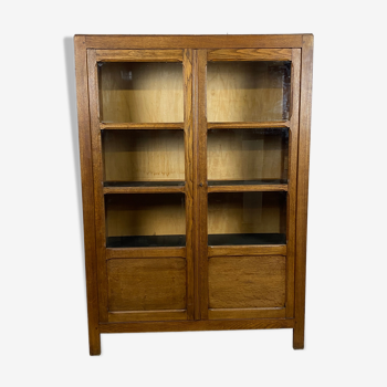 Antique oak library showcase