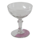 Set of 4 faceted crystal champagne glasses, 1930