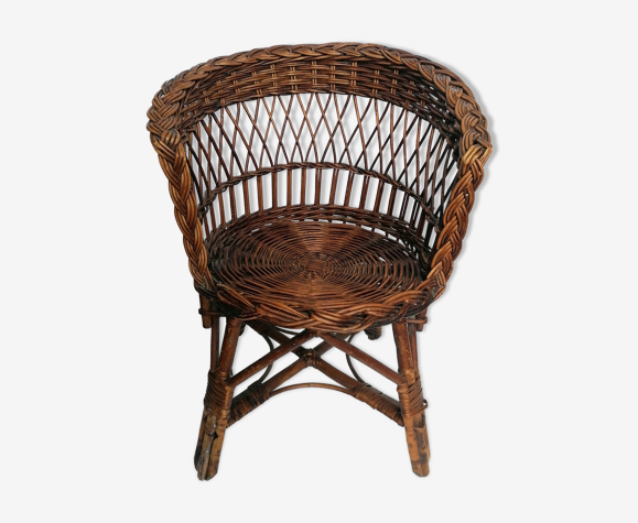 Fauteuil enfant en osier