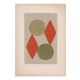 Duo de peintures  sur papier ancien -B53 et B60 -   tableaux abstraits signés eawy