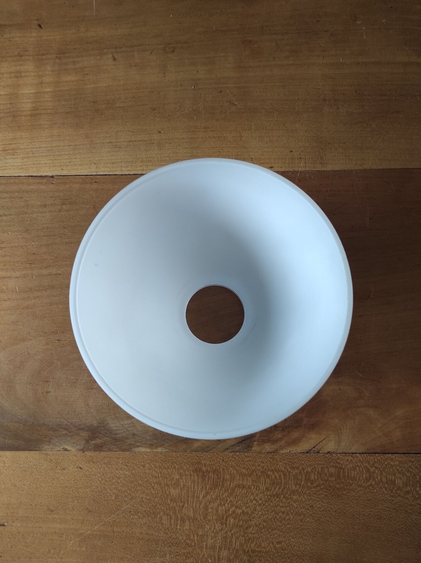 Small translucent white glass lampshade