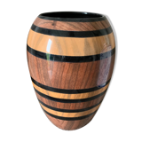 Ceramic vase wood effect