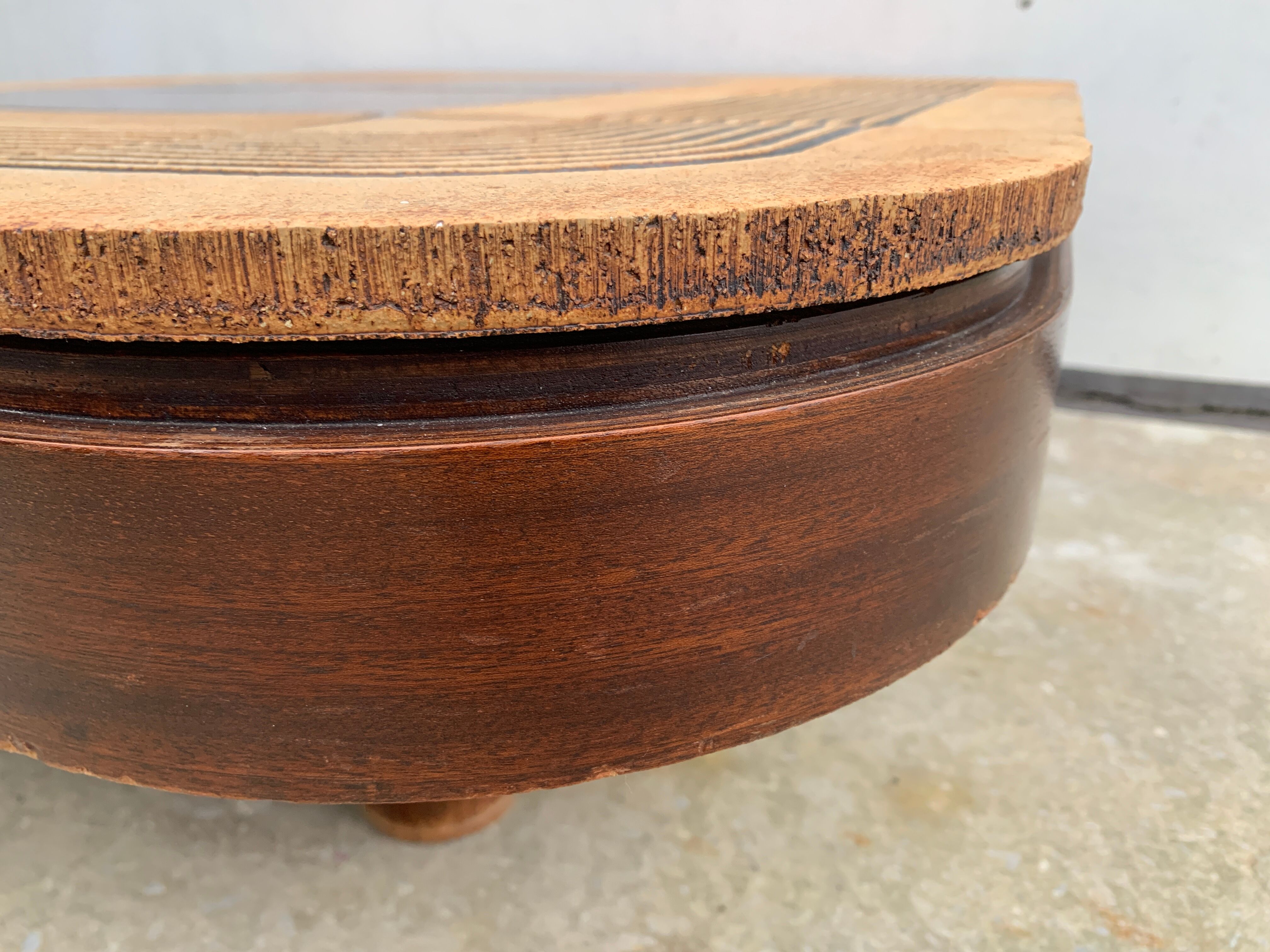 Ceramic coffee table signed Roger Capron and wood, Mambo model of the 1970s