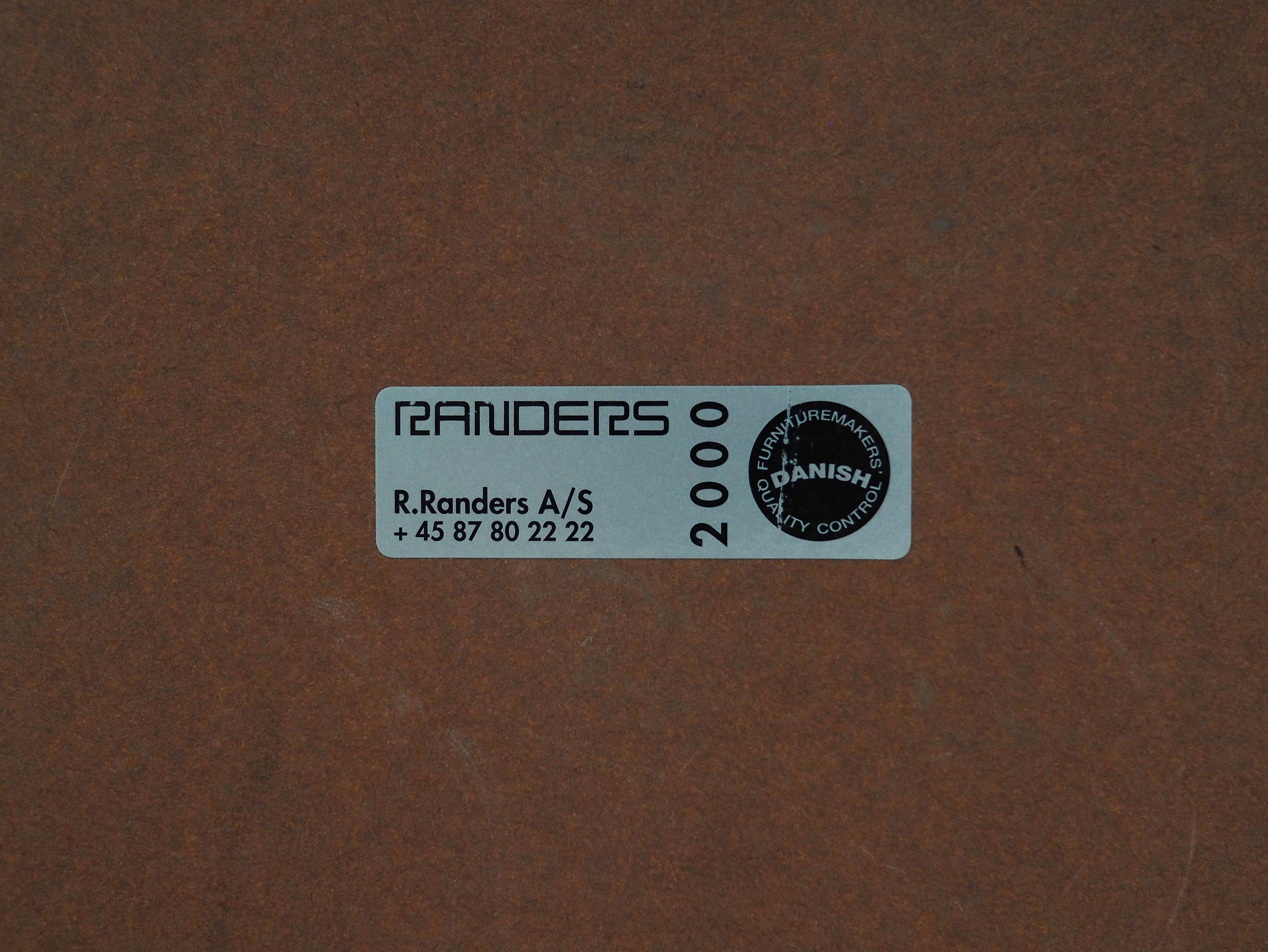 Table laminée, design danois, 2000, fabriquée par Randers Møbelfabrik