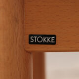 Stokke Dining room set large table with 8 chairs design Peter Opsvik, 1990