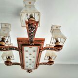 Rectangular chandelier 8 petitot