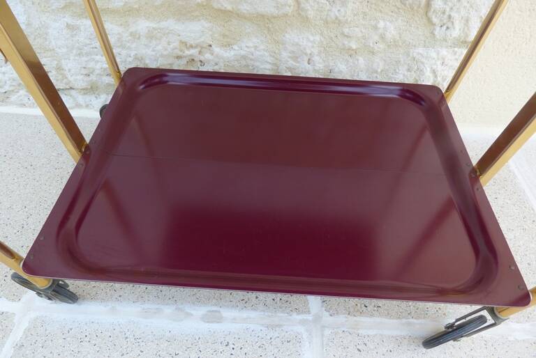 Vintage 50s Textane brand rolling and folding trolley