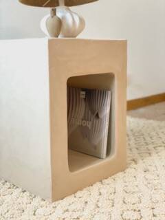 Concrete bedside table - Beige - Length 42 cm - Terra n°1