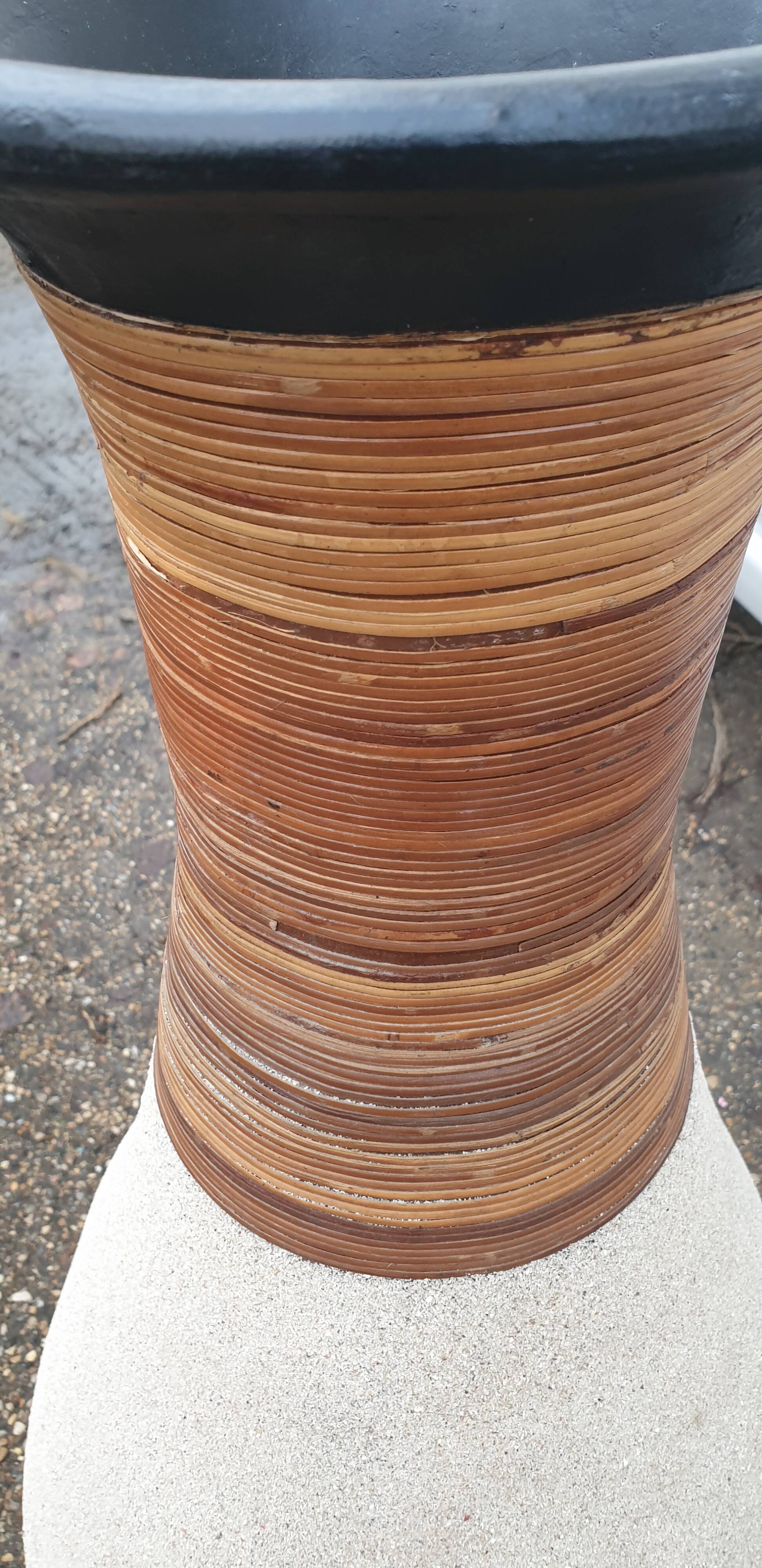 Ethnic terracotta vase seventies