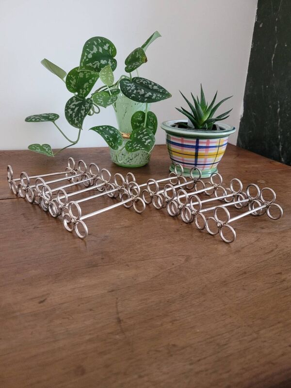 Lot de 12 porte-couteaux Cailar-Bayard argenté
