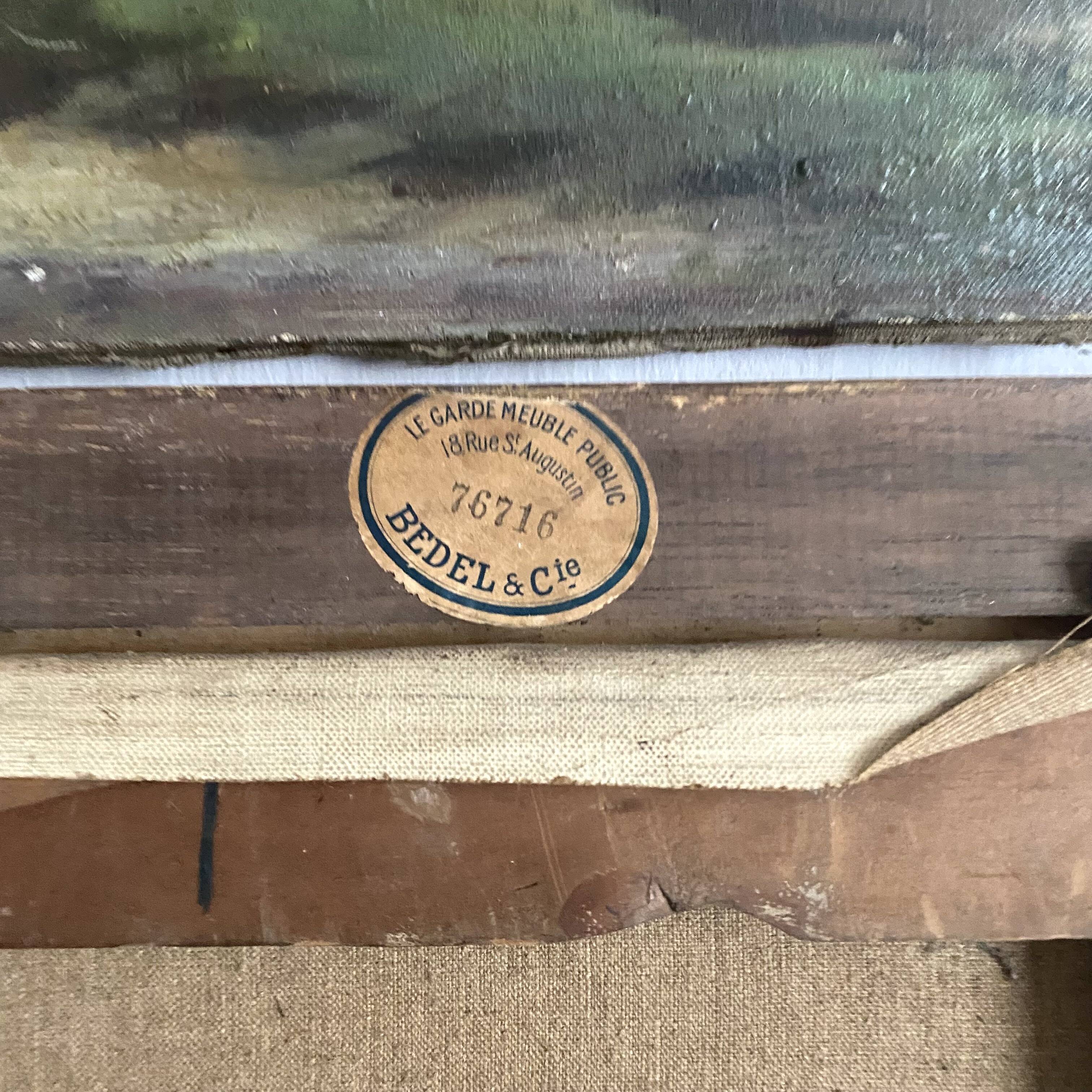 Old portrait of a woman from the Empire period (circa 1820) 54X64cm