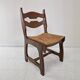 MidCentury Brutalist Oak "Razor Blade" Dining Chairs, Set of 6, France 60's