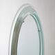 Wall mirror with curved glass frame by Metalvetro, 1970s