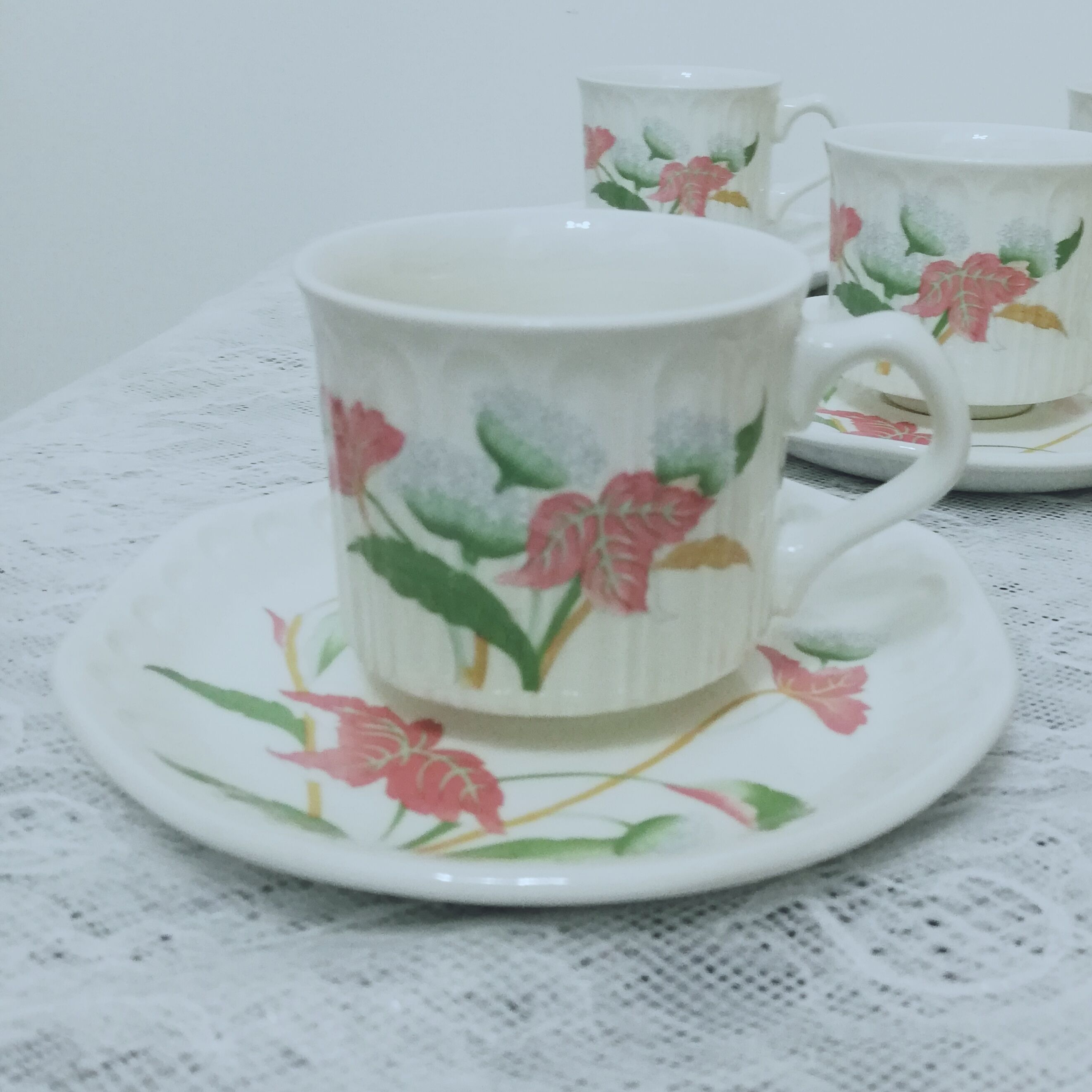Pontesa Spanish porcelain coffee set