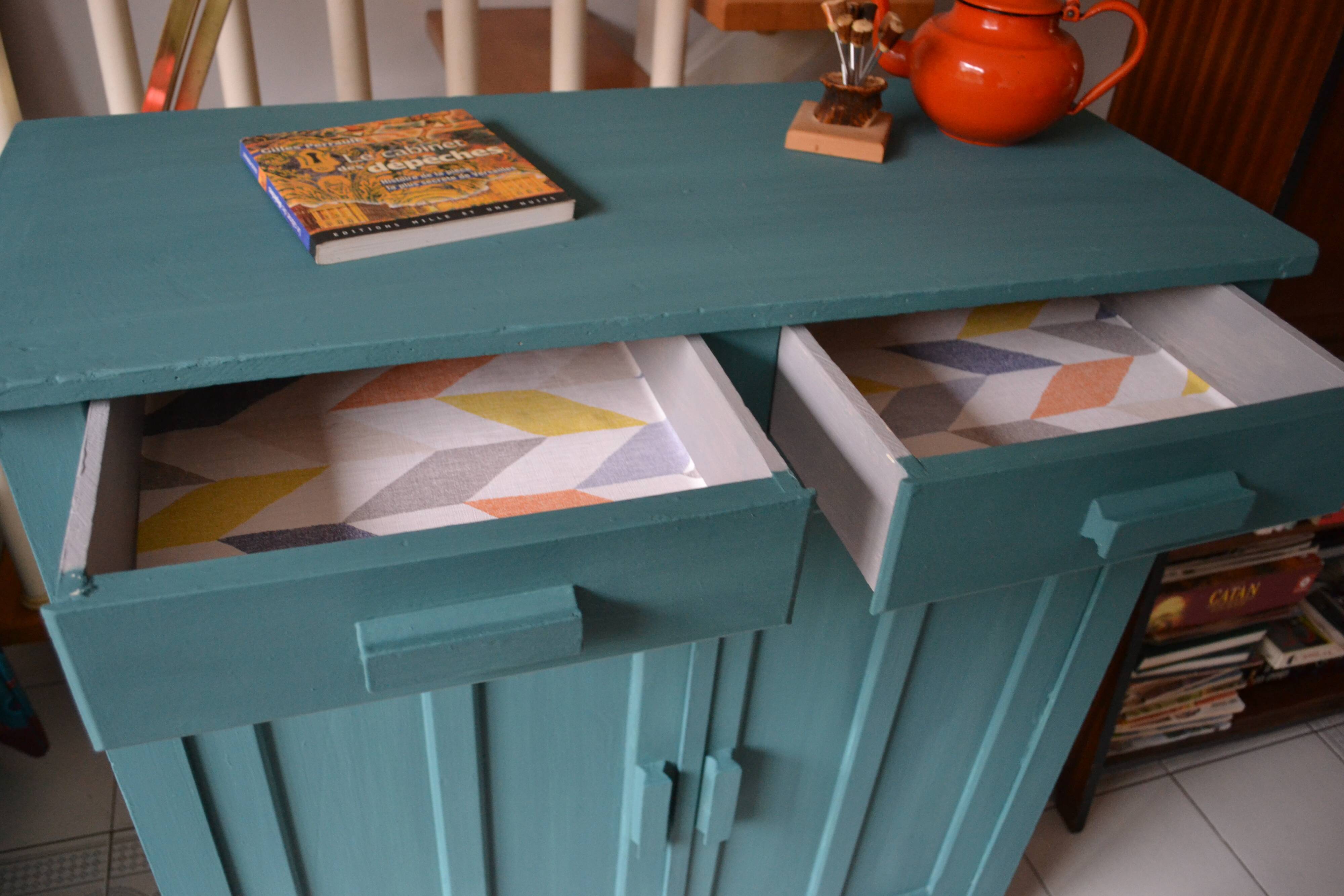 Parisian buffet turquoise green 50s/60s