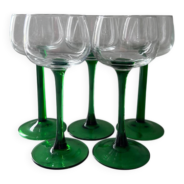 Service de 5 verres à vin blanc 