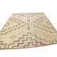 Vintage leather and reed Tuareg mat