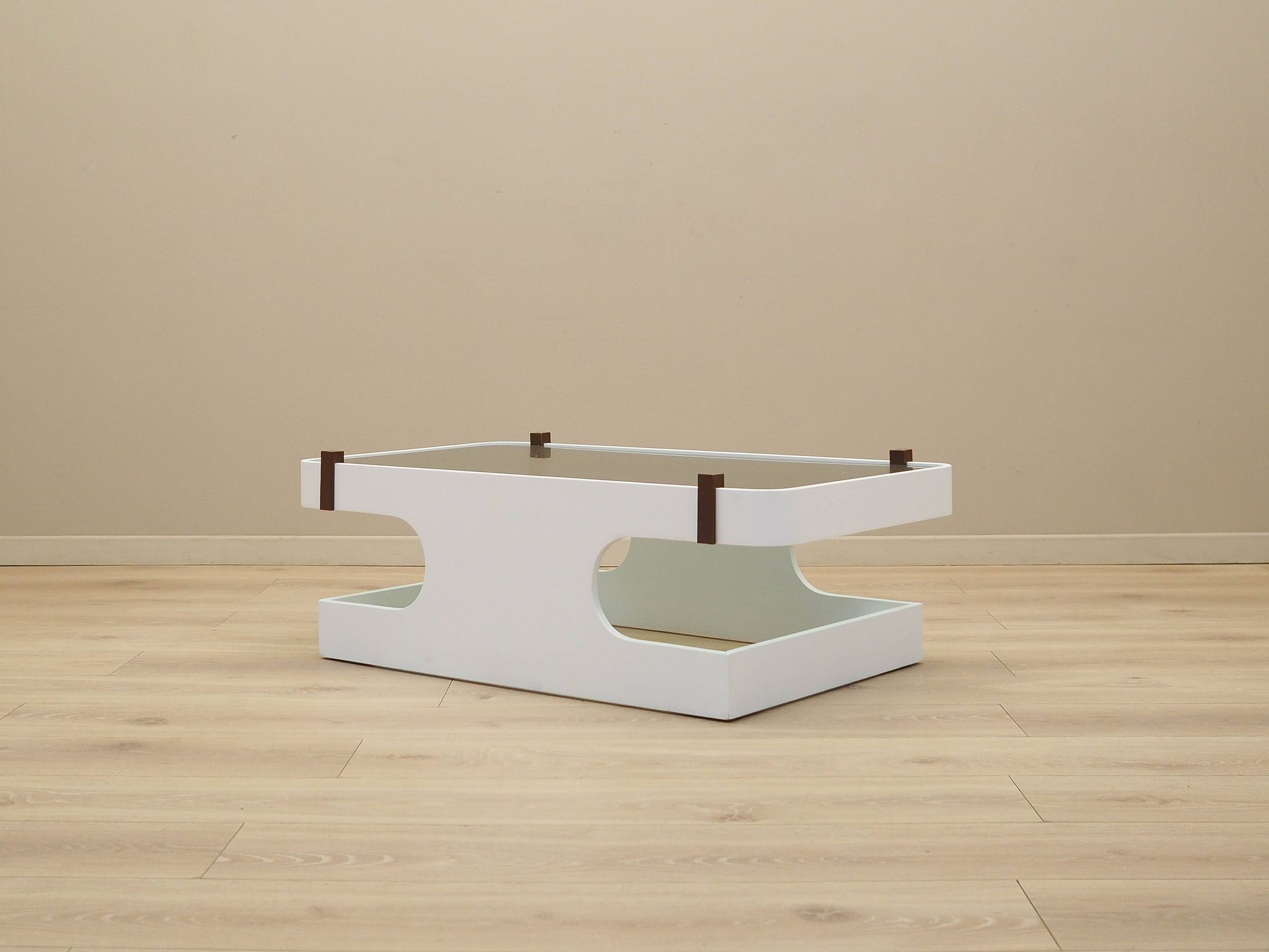 Glass coffee table, Italian design, 1970s, manufactured in Italy