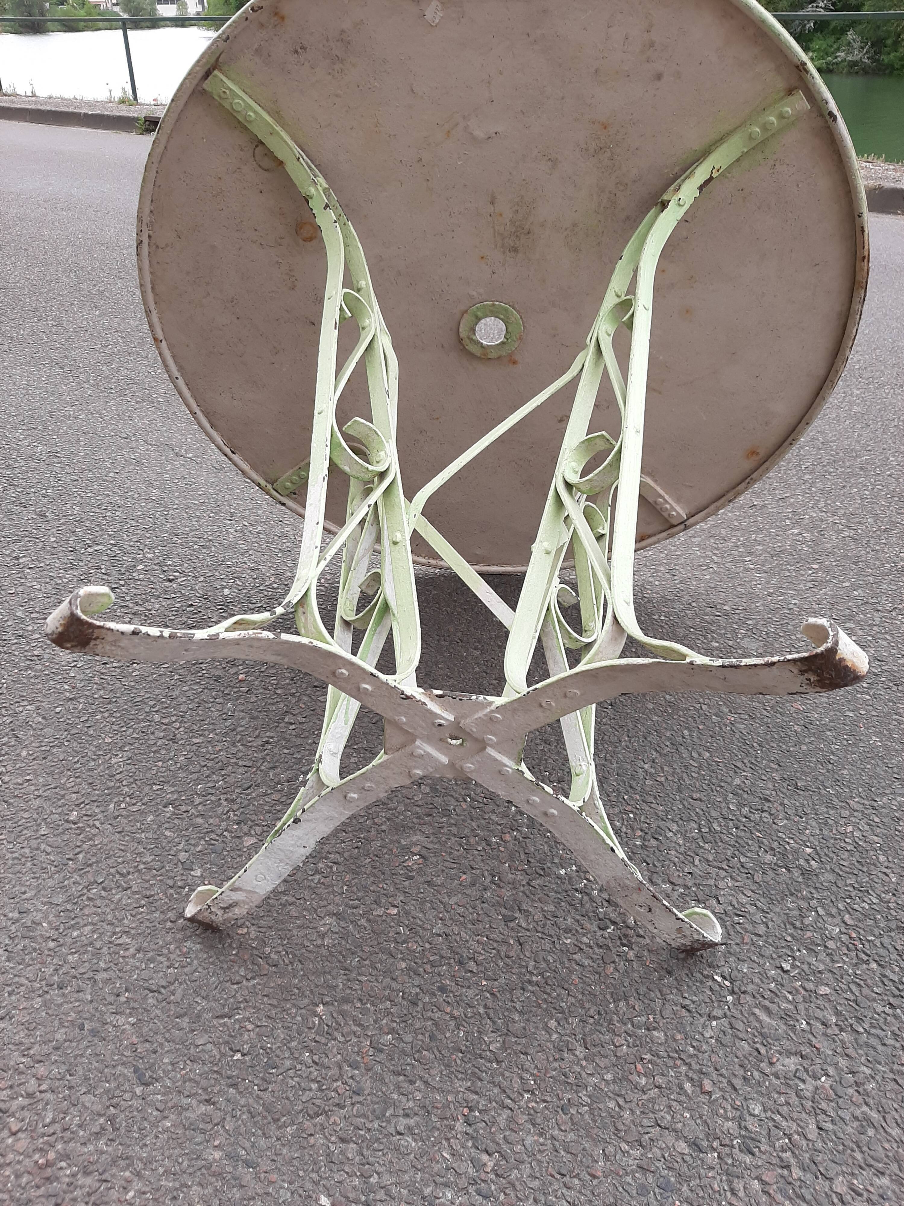 Old iron garden table