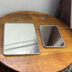 Silver-plated barber mirrors