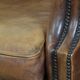 Comfortable club chair made of sheepskin leather