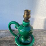 Vallauris lamp in green ceramic