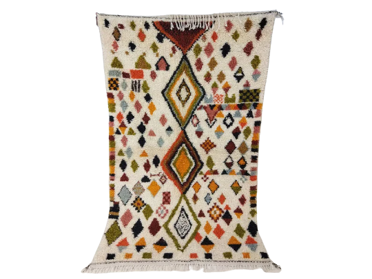 Handmade moroccan berber carpet 194 x 133 cm