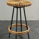Midcentury Dutch rattan bamboo bar stools by Rohe Noordwolde, 1950s