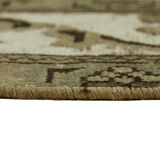 Handmade oriental unique 1980s 280 cm x 385 cm beige wool carpet