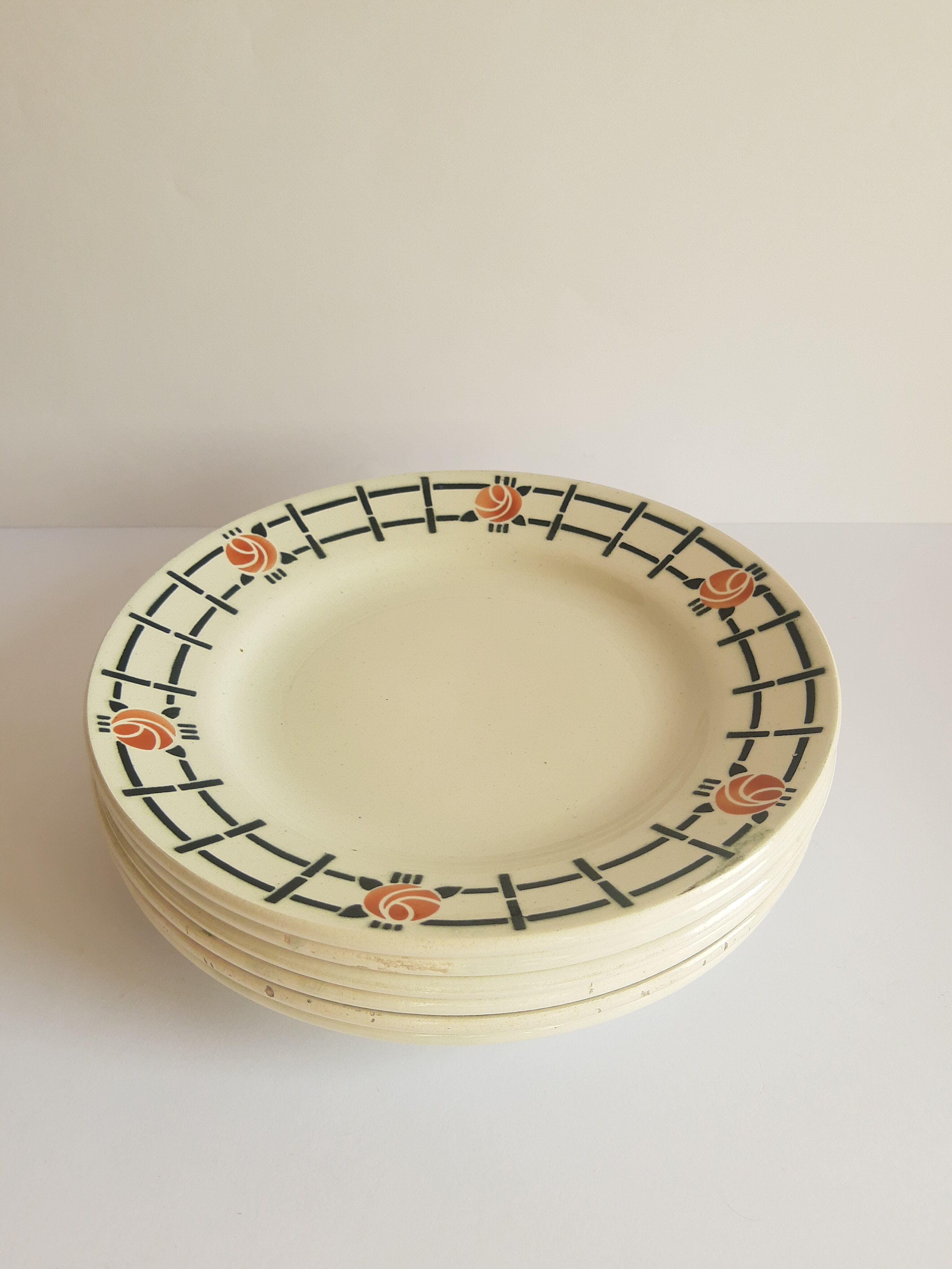 Set of 6 flat plates St amand vintage vintage