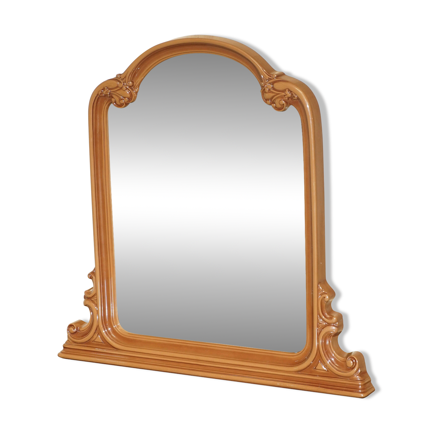 Vintage Art Deco decorative mirror with a thick frame.