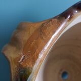 Provençal flower pot planter cache pot in glazed terracotta