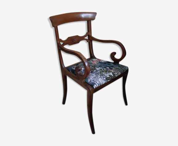 Fauteuil de Style Directoire en acajou restauré