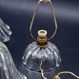 Set of 2 Art Deco Murano glass Barovier e Toso table lamps, 1950