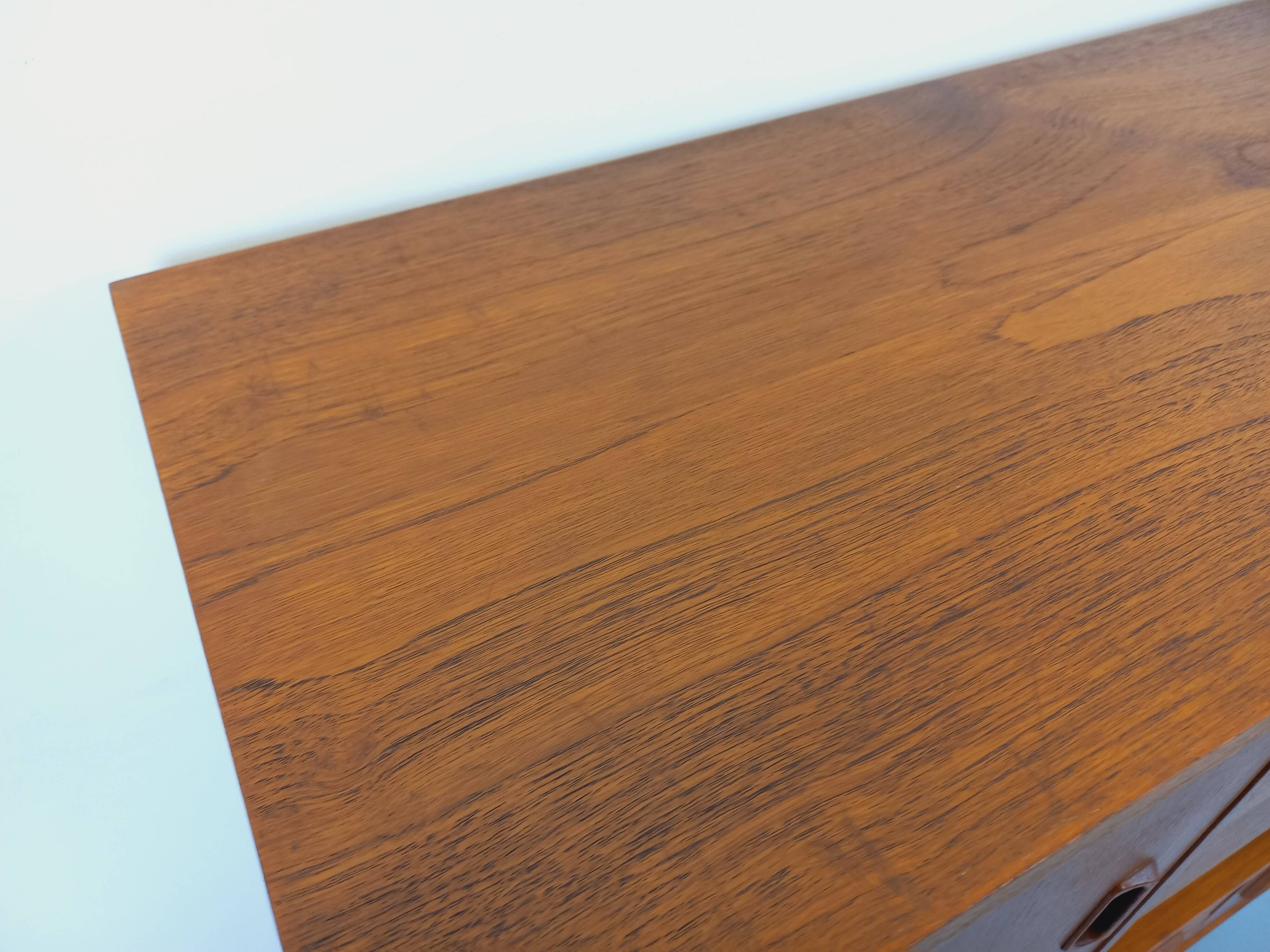 Vintage Scandinavian style secretary bookshelf storage furniture.