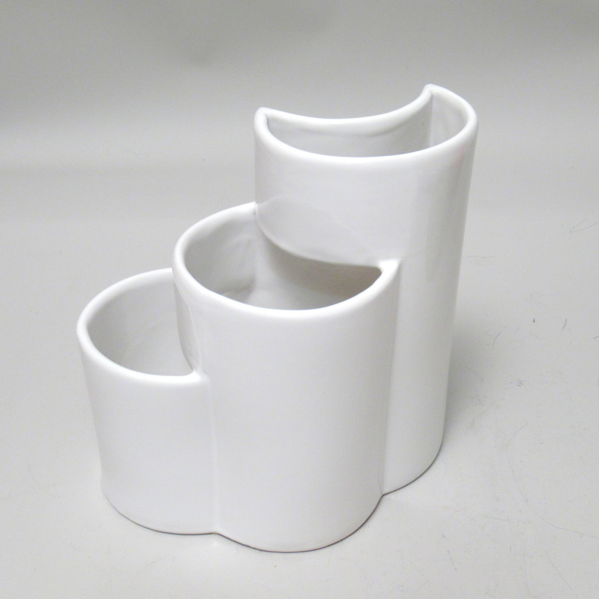 Vase Aster blanc Giotto Stoppino Fratelli Brambilla