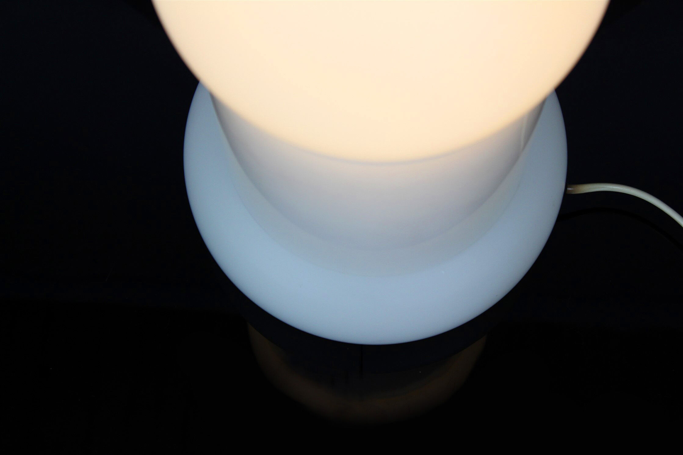 Mid-century glass table lamp from osvětlovací sklo valašské meziříčí, 1970s