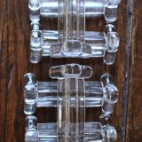 A set of 6 transparent trilobite glass knife rests.
