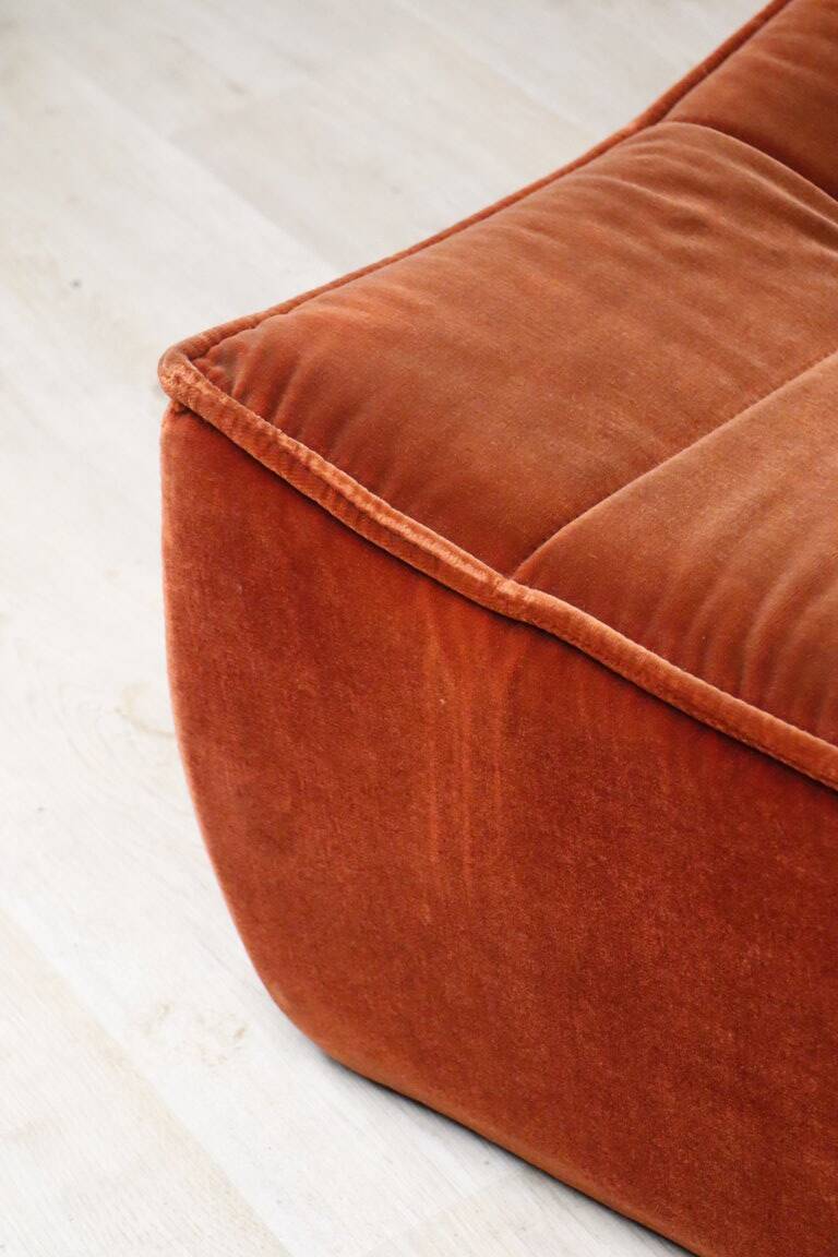 Vintage velvet armchair, 1970