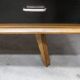 French wardrobe with tapered legs, 3 doors, 1 mirror (27*130), and 1 drawer.