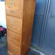 Oak curtain binder notary furniture 4 drawers