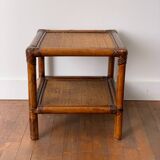 Table basse - bout de canapé en rotin