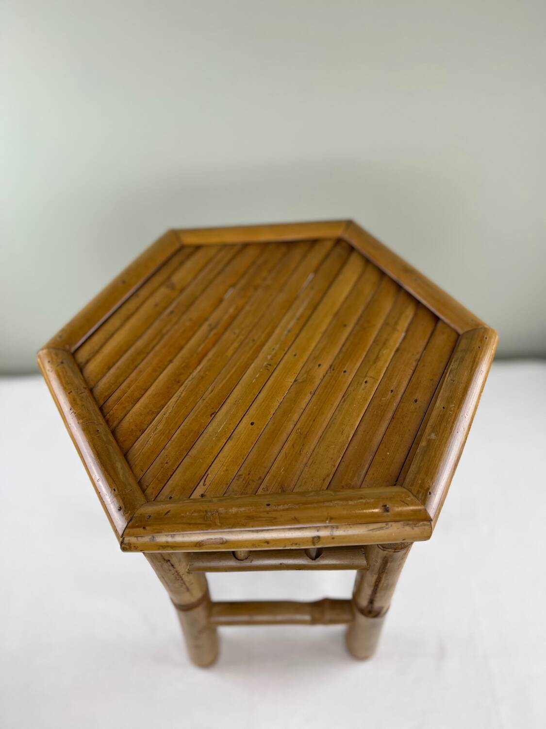 Vintage bamboo side table