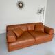 DESEDE ds 76 vintage design camel leather 2-seater sofa
