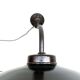 Applique 1930 lampe col de cygne en fonte d'acier patine noir brun email noir