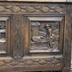 Breton bank chest from the early 20th century in oak and chestnut.