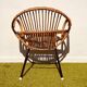 Pair of lounge rattan armchairs by D. Van Sliedregt / R. Noordwolde. Vintage
