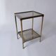saddle table in brass smoked glass mirror old vintage Jansen house
