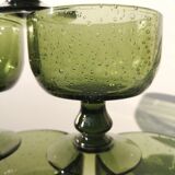 Set of 6 bubble glass cups